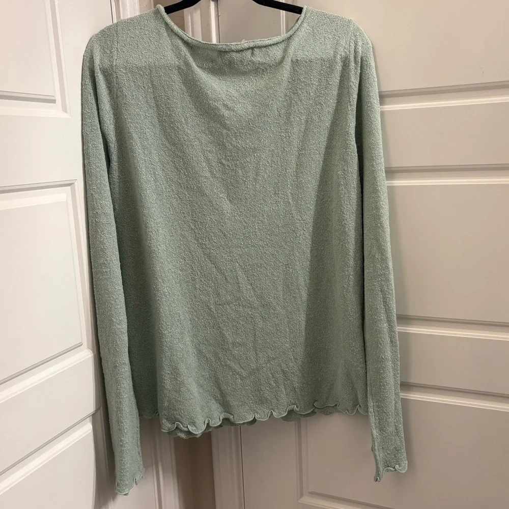 Free People NWT Free-est Cabo Long Sleeve SweaterTop in Summer Sage Size XL